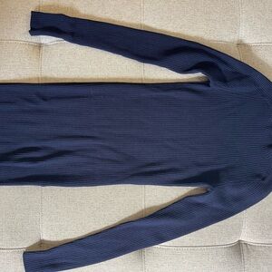 NEW Aritzia Navy Blue Ribbed Maxi Dress
